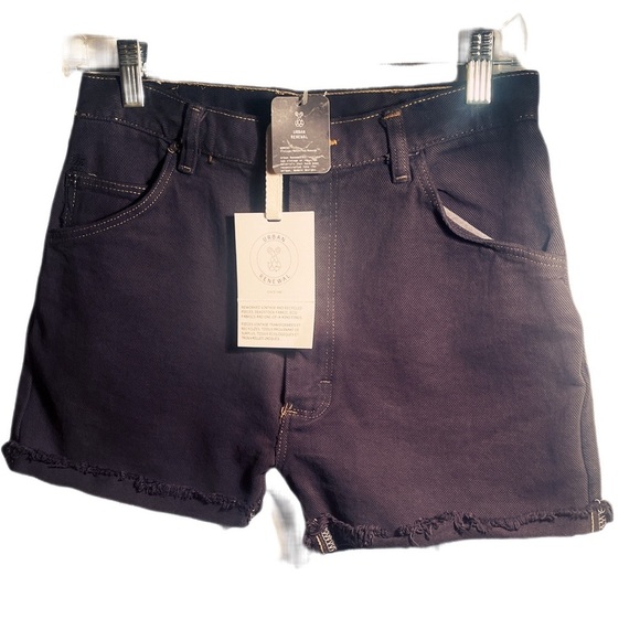 NWT urban renewals vintage recycled plastic 5 pcket casual short denim shorts 27 - Picture 2 of 3